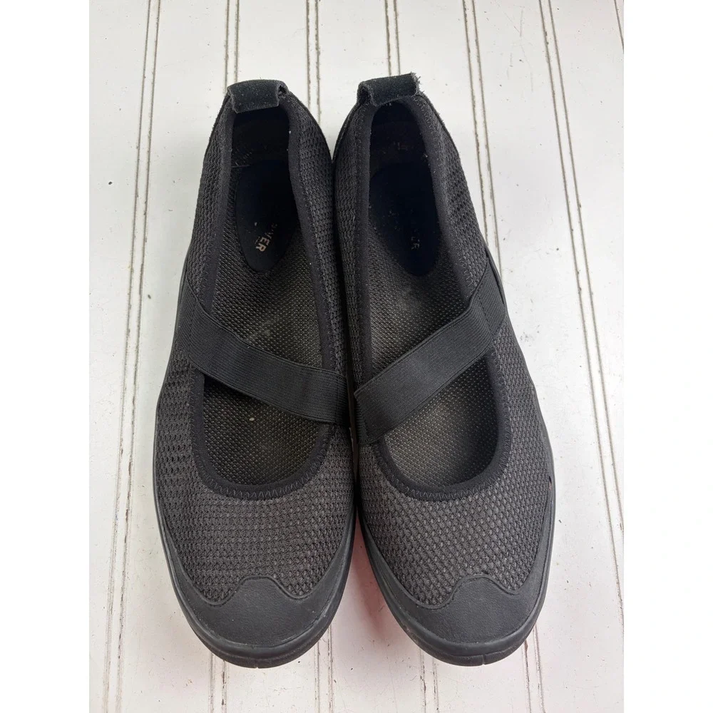 Vintage Y2K Black Mesh Mary Jane Walking Shoes Sneakers Women's Size 10M
